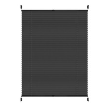 Plisségardin Touch Up & Down sort 130 x 130 cm